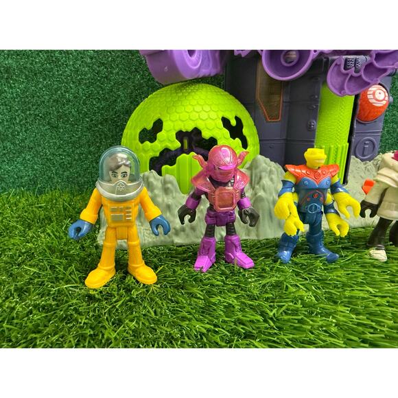 2014 Fisher Price Imaginext Ion Alien Headquarters Playset w/ Figures - Picture 4 of 6